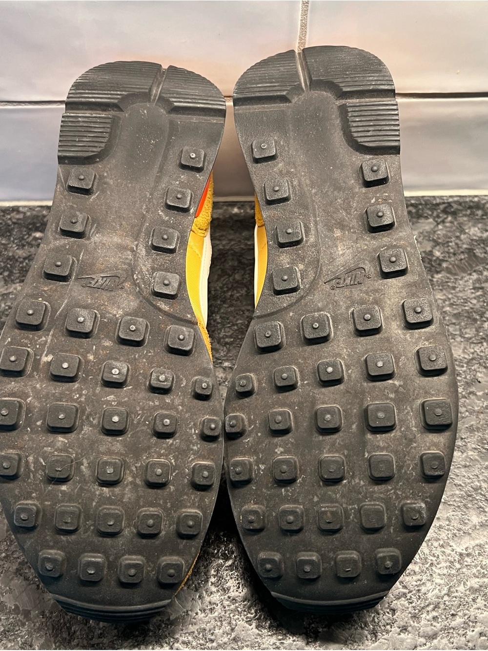 Nike Women’s Retro Runner Sneakers in Mustard Yellow with Orange Accents - Picture 7 of 9